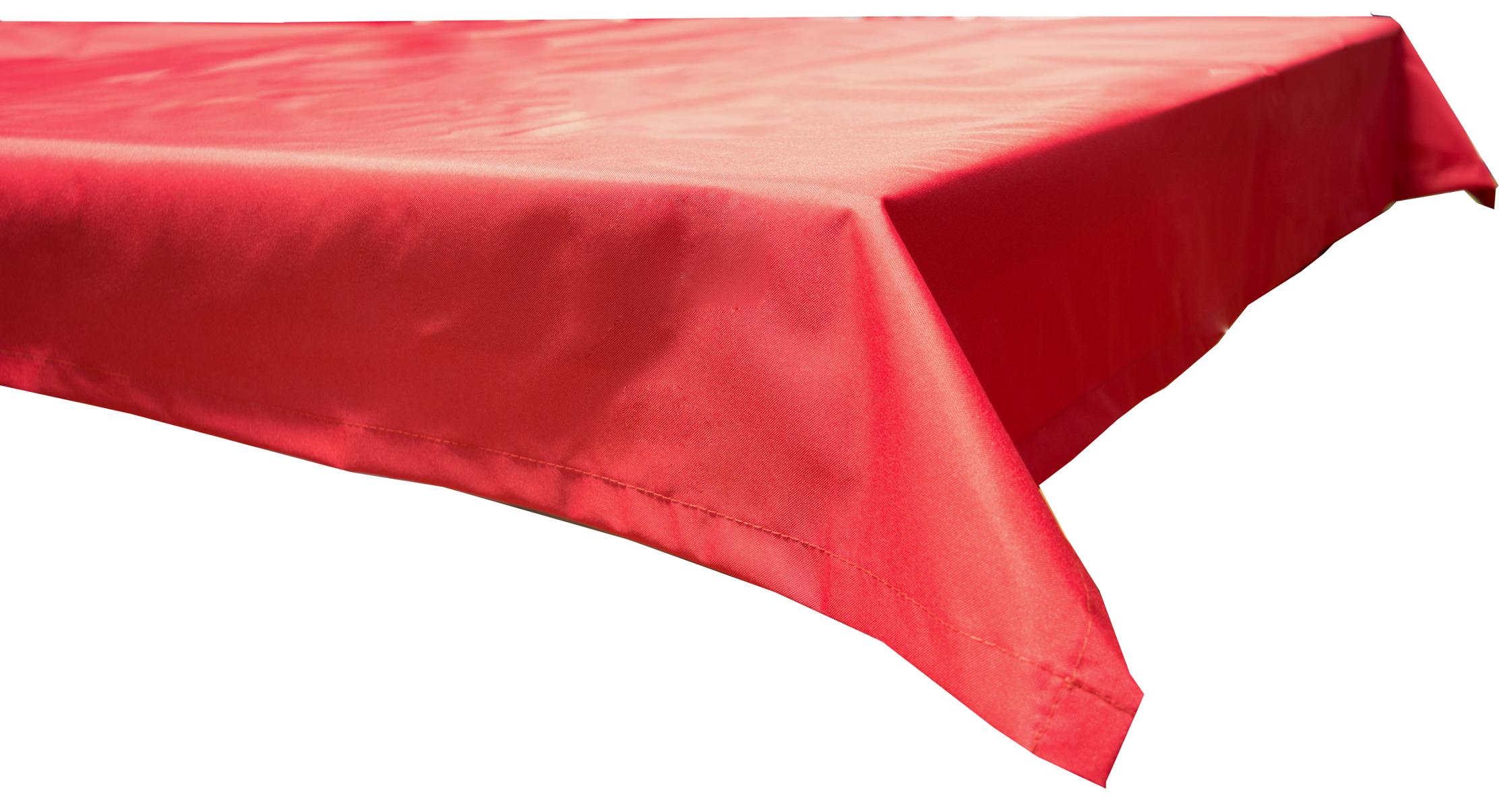 130x230 cm wasserabweisende Tischdecke 100% Polyester in rot