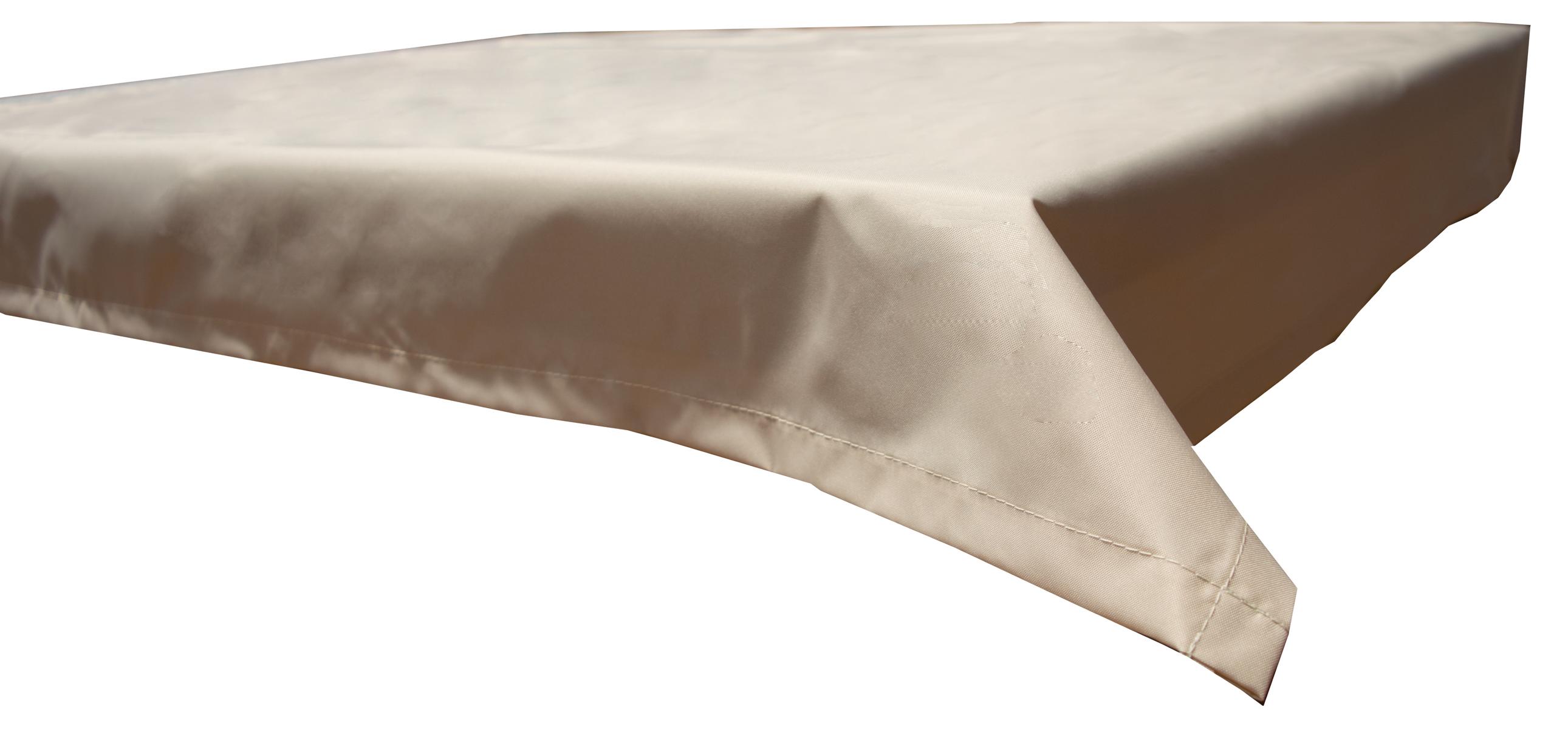 130x230 cm wasserabweisende Tischdecke 100% Polyester in beige