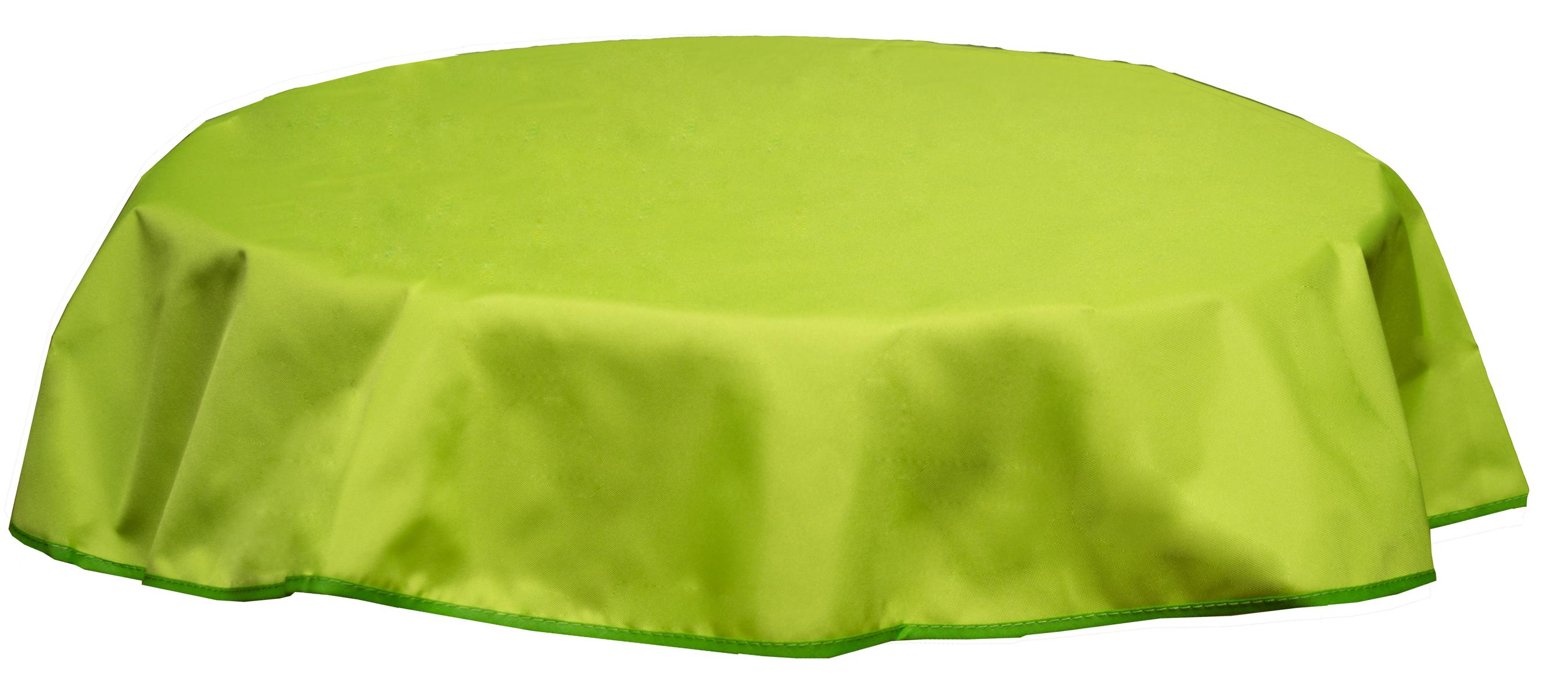 Runde Tischdecke 120cm wasserabweisend 100% Polyester in hellgrün