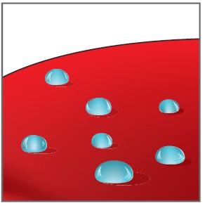 Wasserabweisende Tischdecke 100% Polyester in rot 76x76 cm