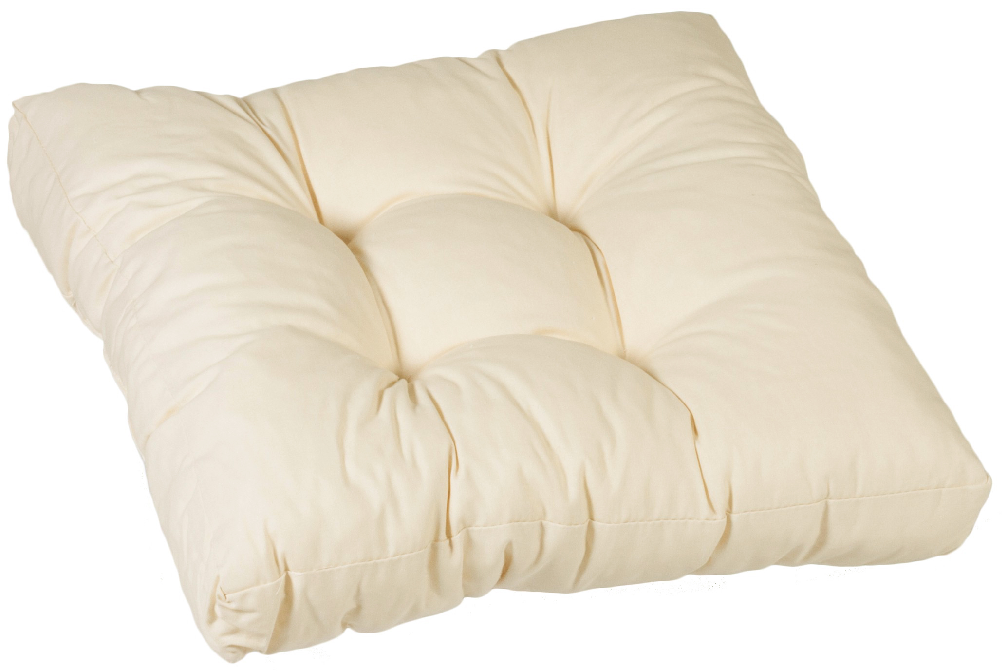 Sitzkissen Lounge-Kissen 50 x 50 cm cremeweiß aus 100% Baumwolle