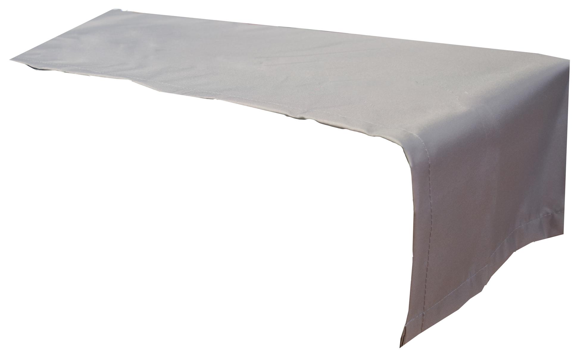 Tischläufer 120x45 cm wasserabweisend 100% Polyester in hellgrau